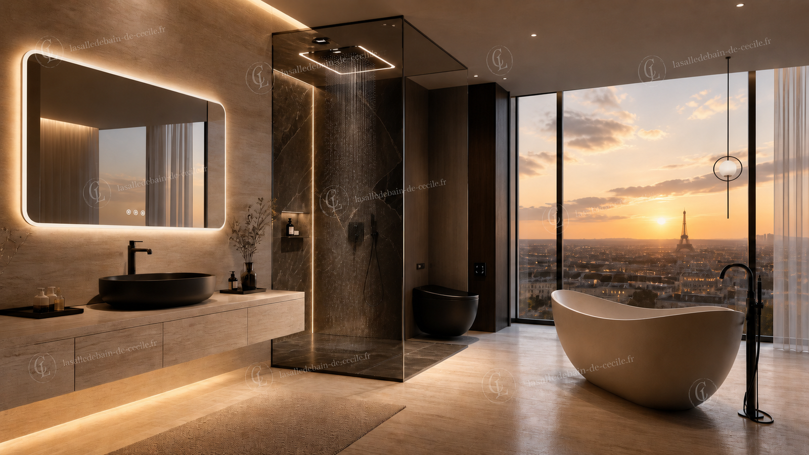 Salle de bain signature pour architectes décorateurs et projets haut de gamme